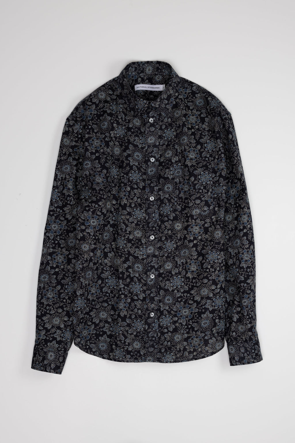 Japanese Floral Print Navy 01