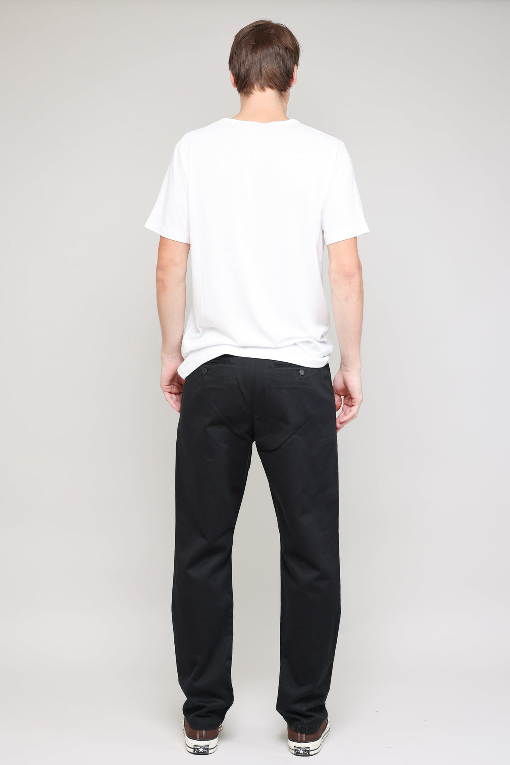Pleated Chino Texture Cloth in Black 03