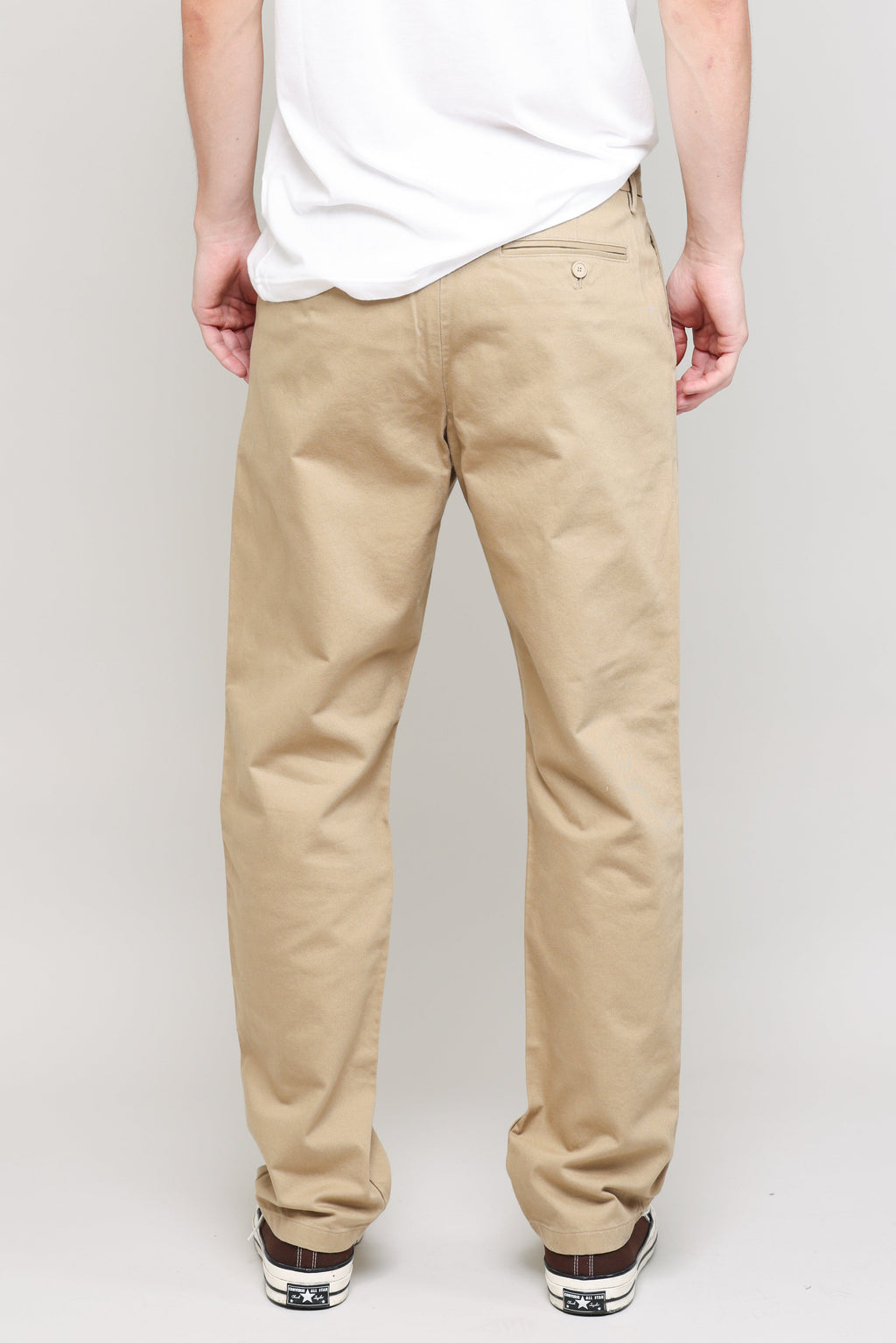 Pleated Chino Vintage French Drill in Khaki 05