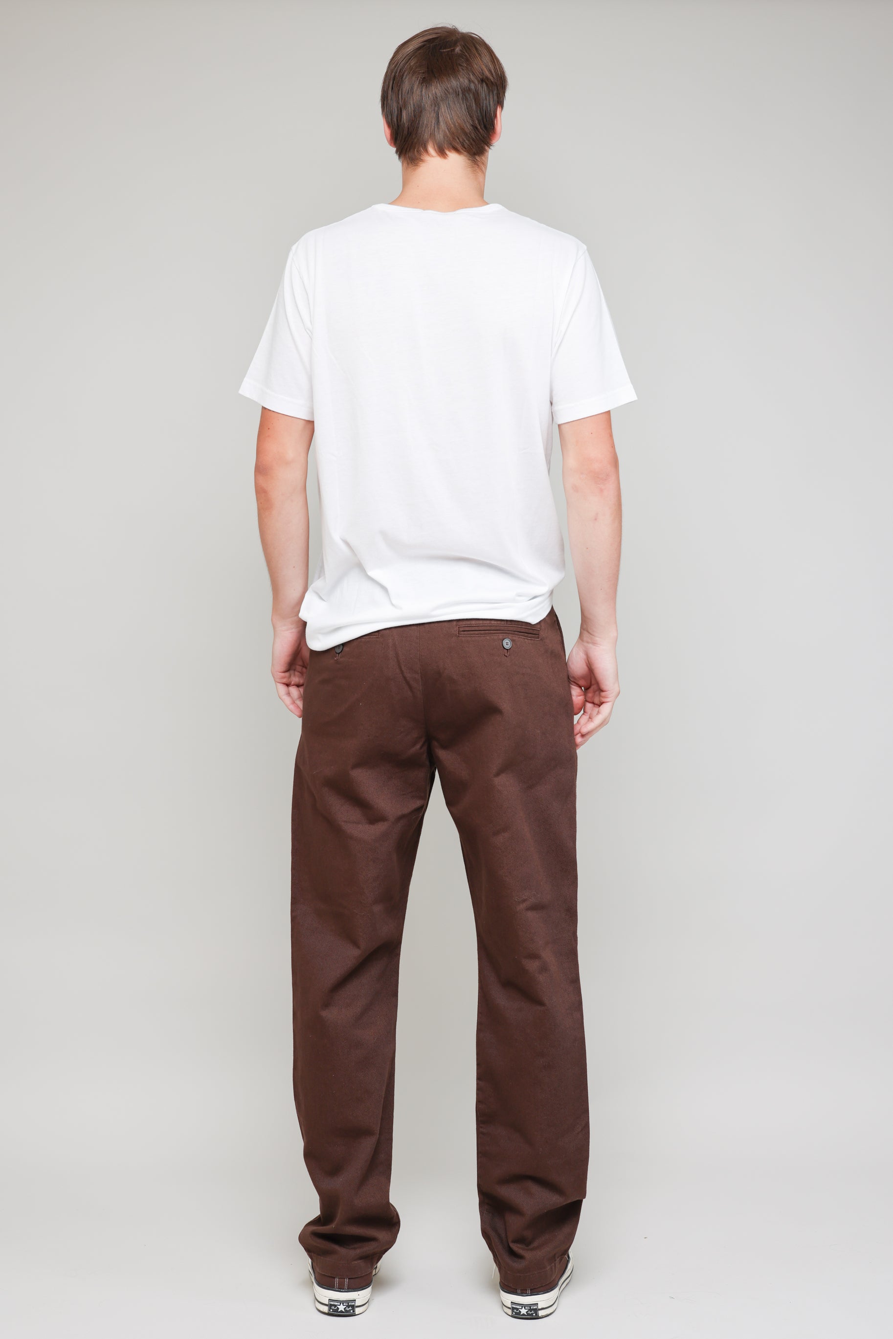 Pleated Chino Classic Tumbler Drill in Brown 04