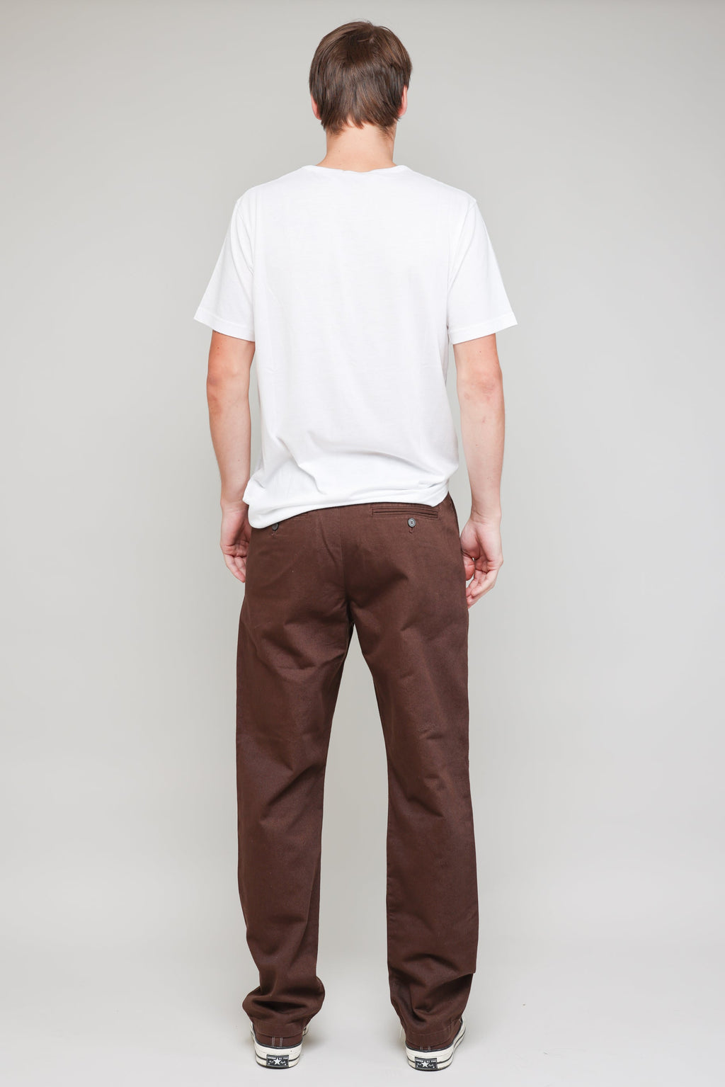 Pleated Chino Classic Tumbler Drill in Brown 04