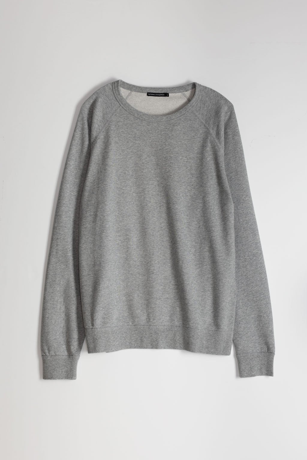 NS2117A-3 250g French Terry Long Sleeve Crew in Melange Grey 01