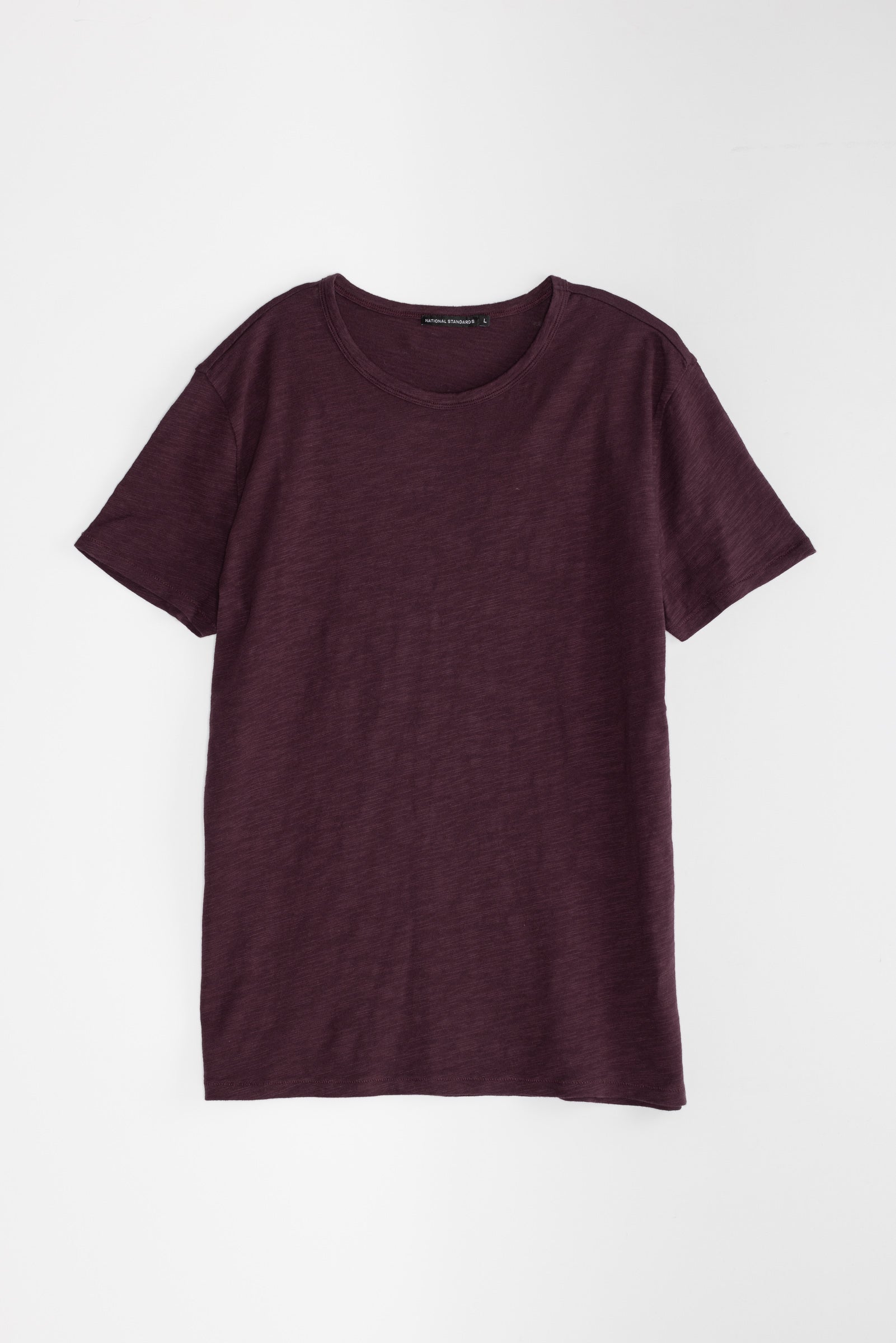 NS2138-6 Slub Jersey Crew in Burgundy 01