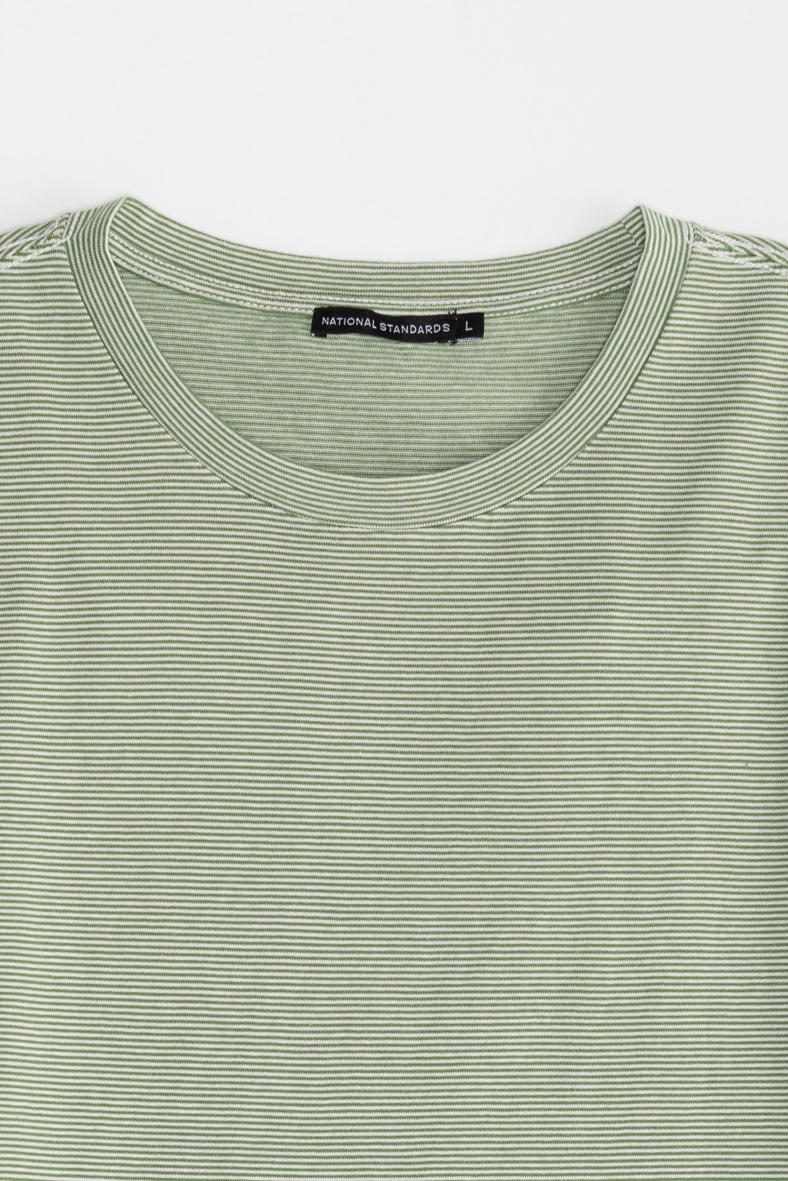 NS2171-2 Mini Stripe Crew Neck in Green 02