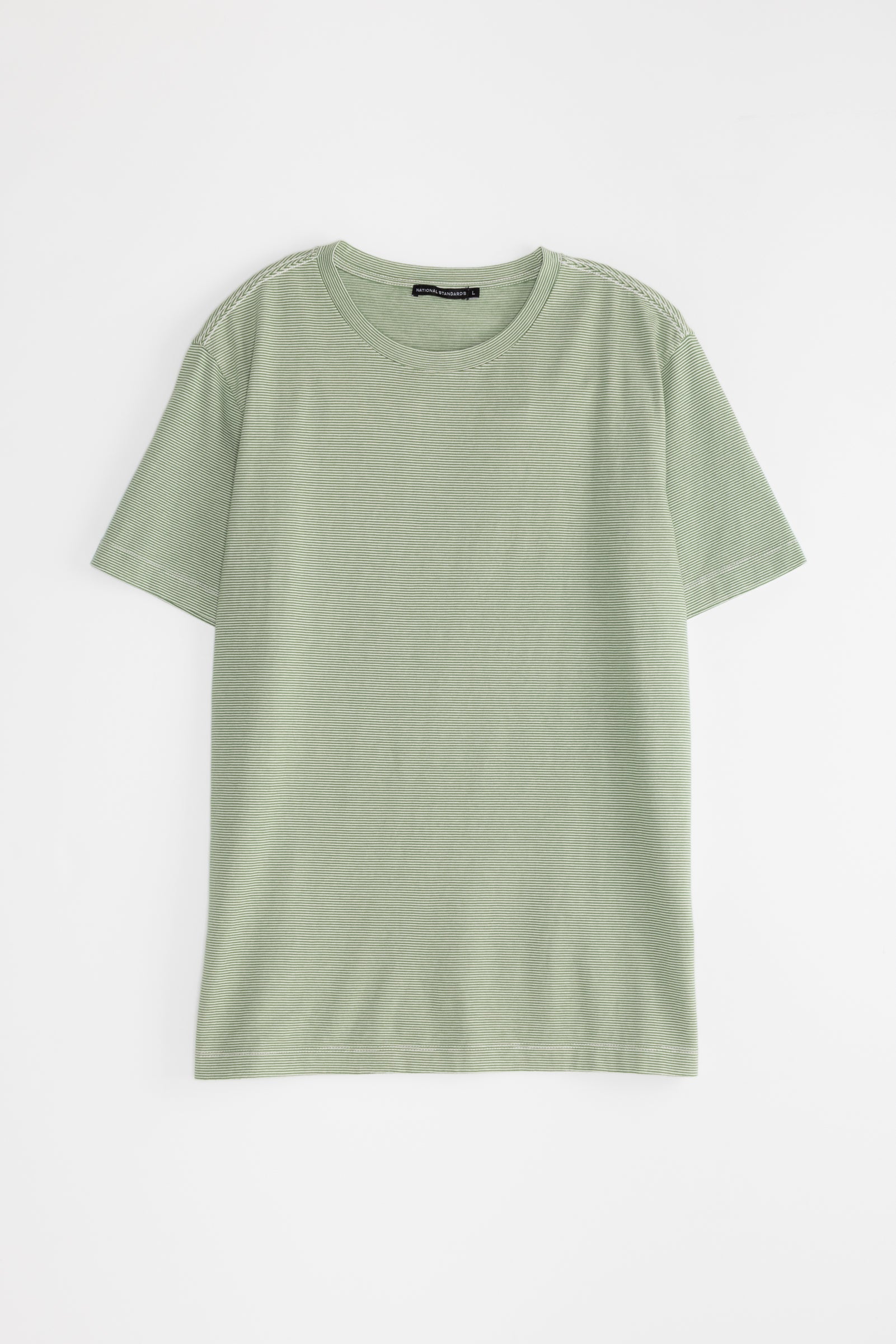  NS2171-2 Mini Stripe Crew Neck in Green 01