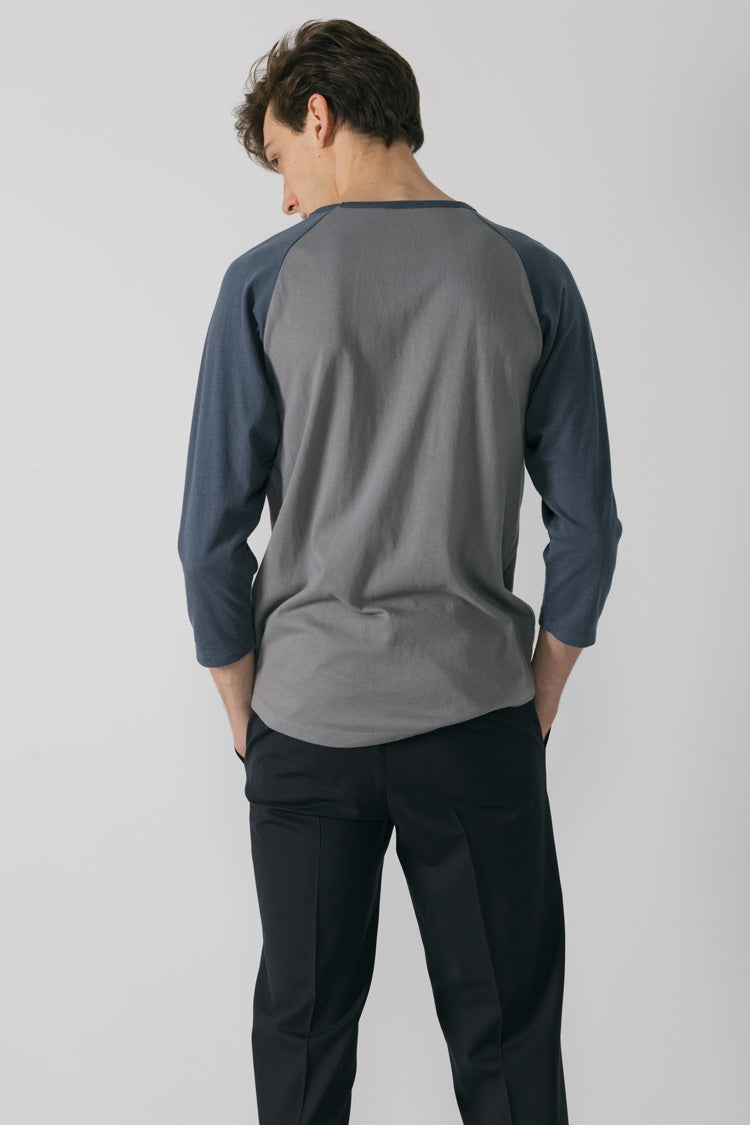 Ready-to-wear Spun Jersey Raglan in Grey / Blue 001