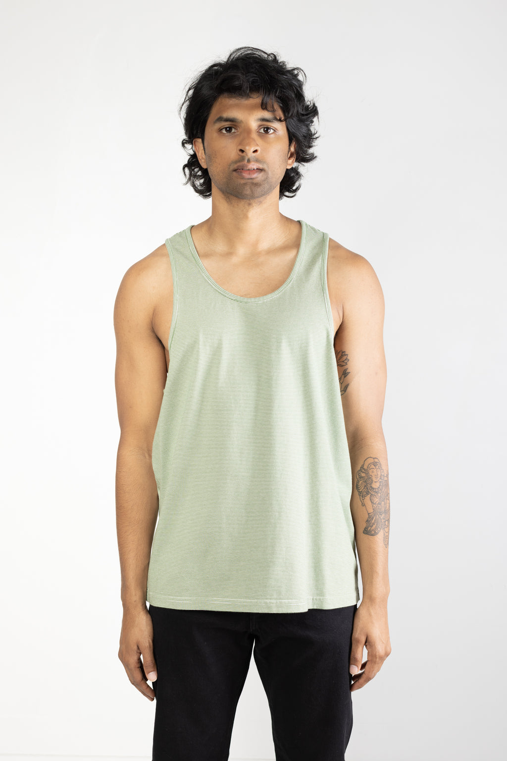 NS2170-2 Mini Stripe Tank Top in Green  03