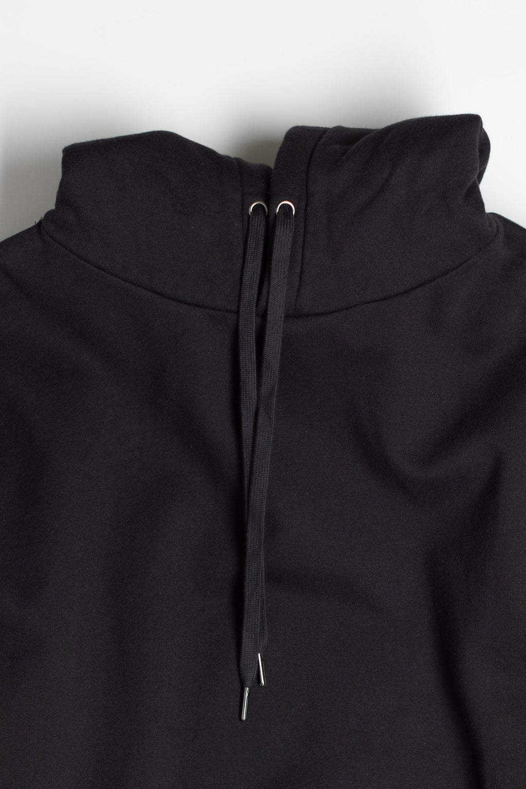 Cotton Fleece Pullover Hoodie in Black 05