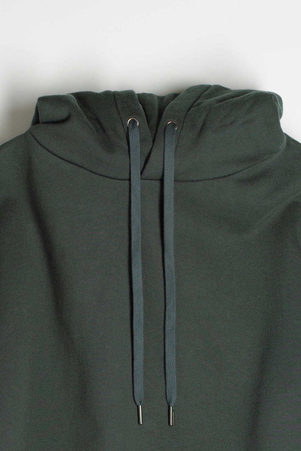 Cotton Fleece Pullover Hoodie in Hunter Green 05