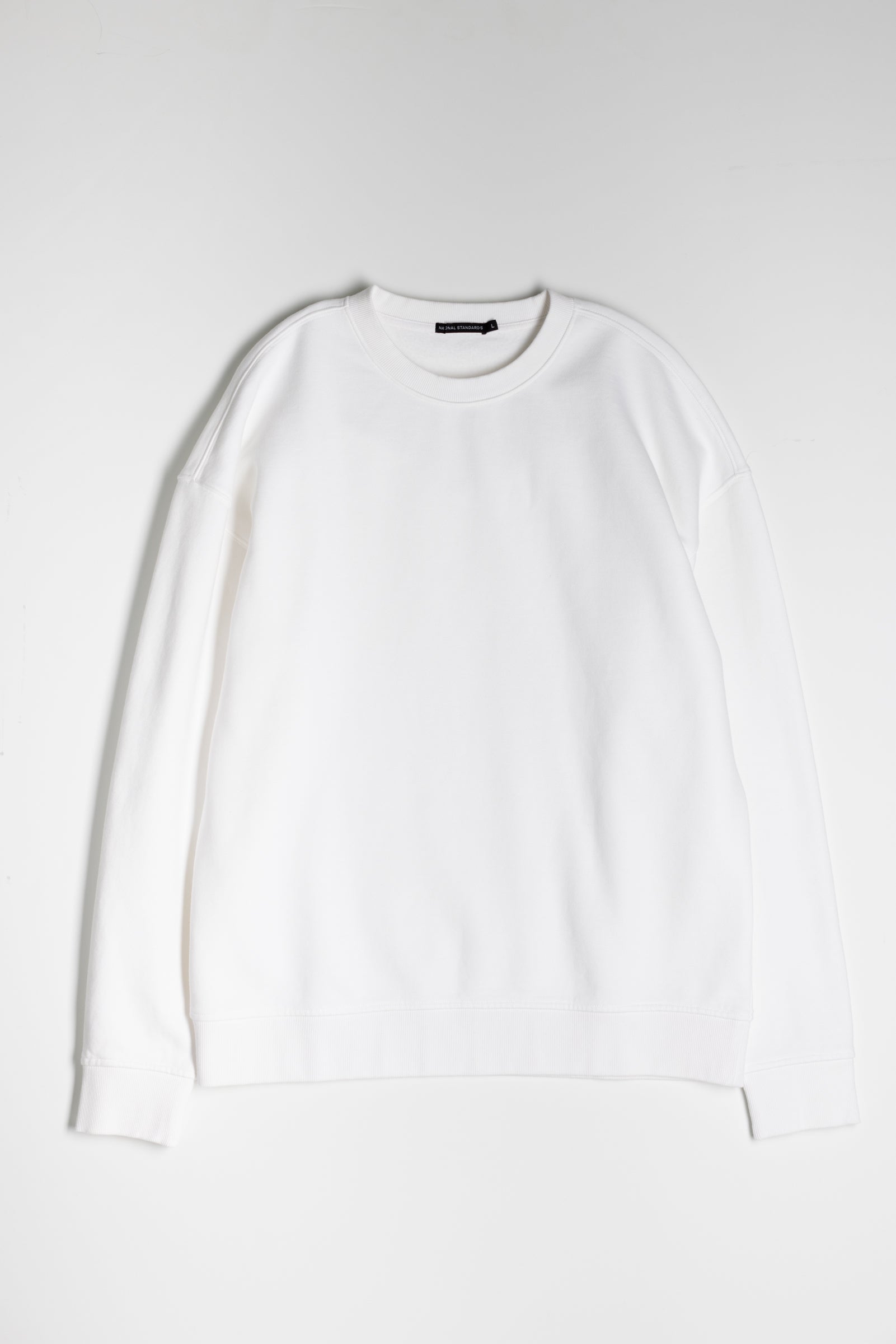 Cotton Fleece Sweatshirt in White 01