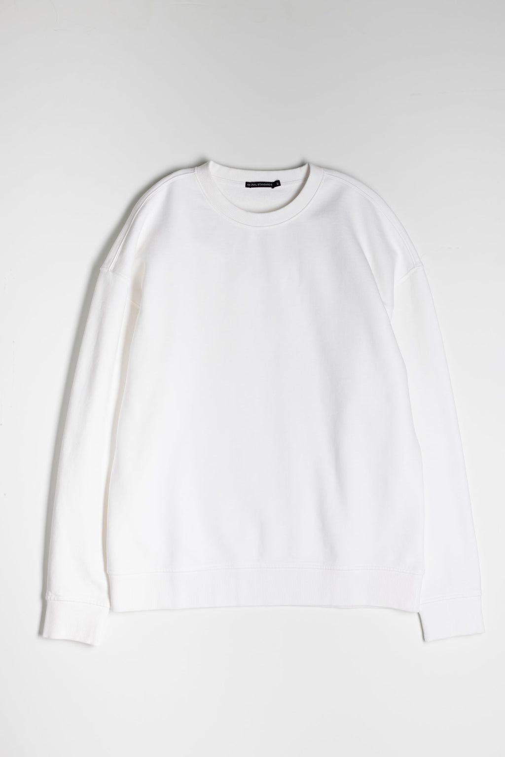 Cotton Fleece Sweatshirt in White 01