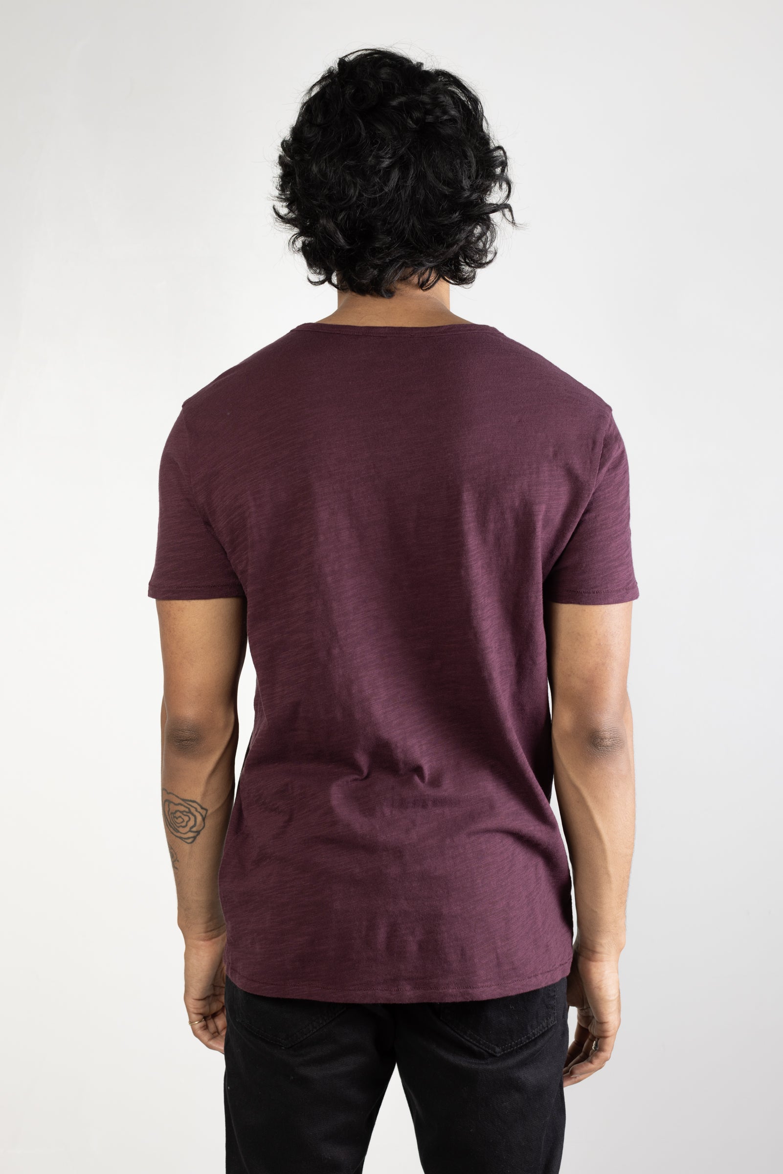 NS2138-6 Slub Jersey Crew in Burgundy 03