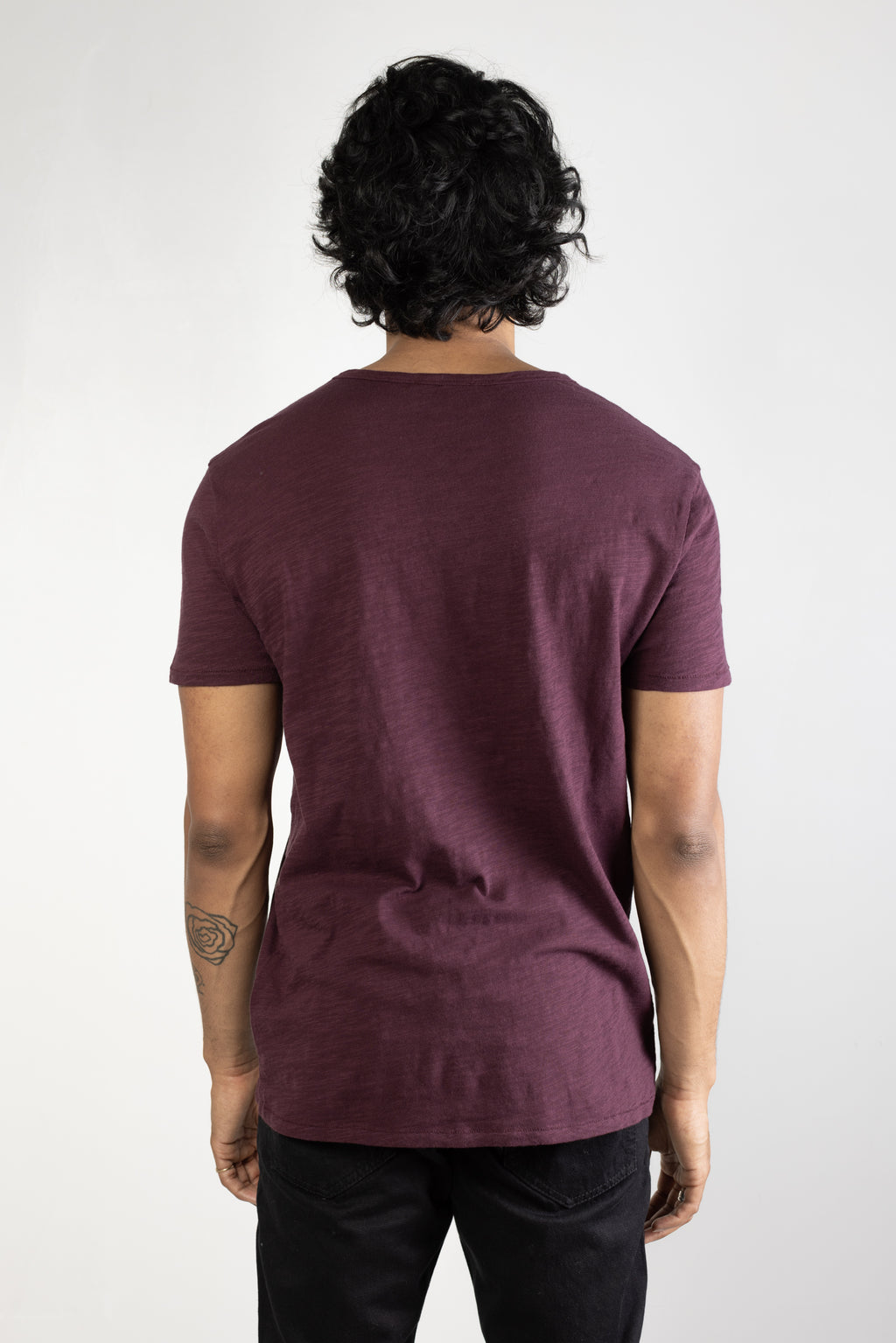 NS2138-6 Slub Jersey Crew in Burgundy 03