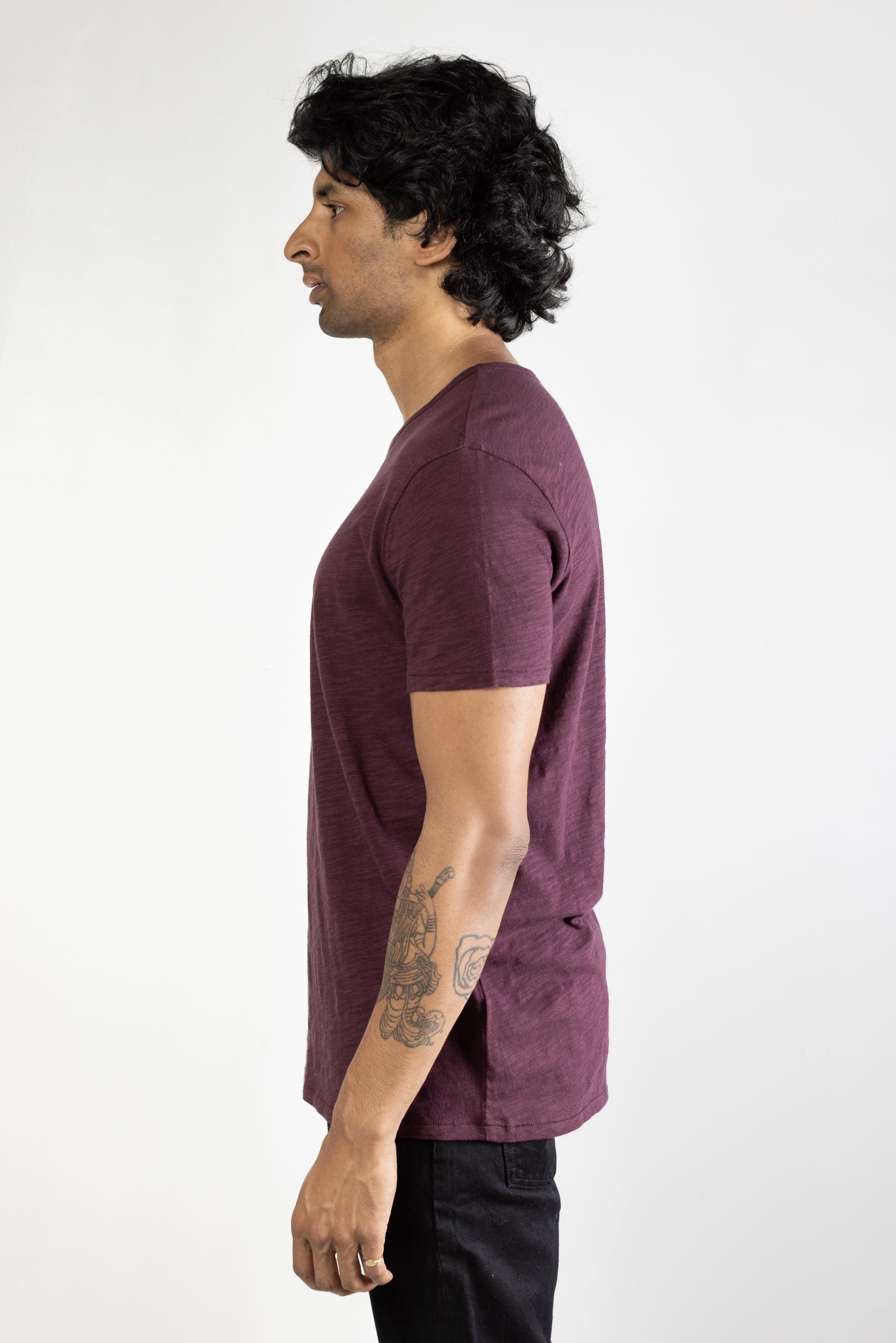 NS2138-6 Slub Jersey Crew in Burgundy 04