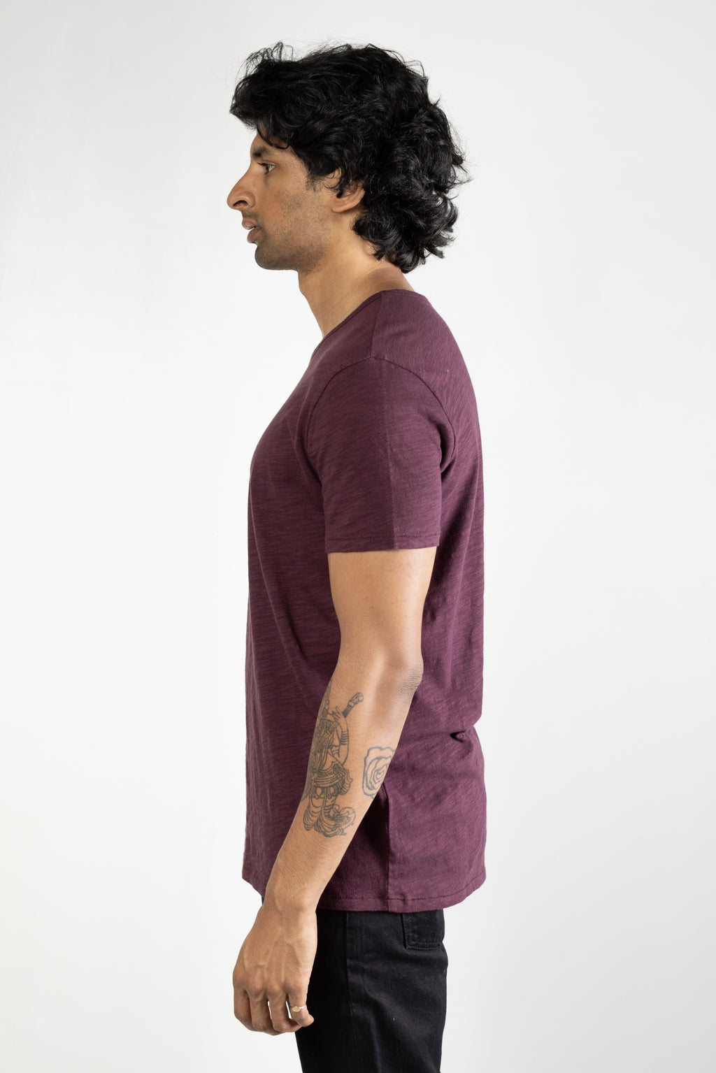 NS2138-6 Slub Jersey Crew in Burgundy 04