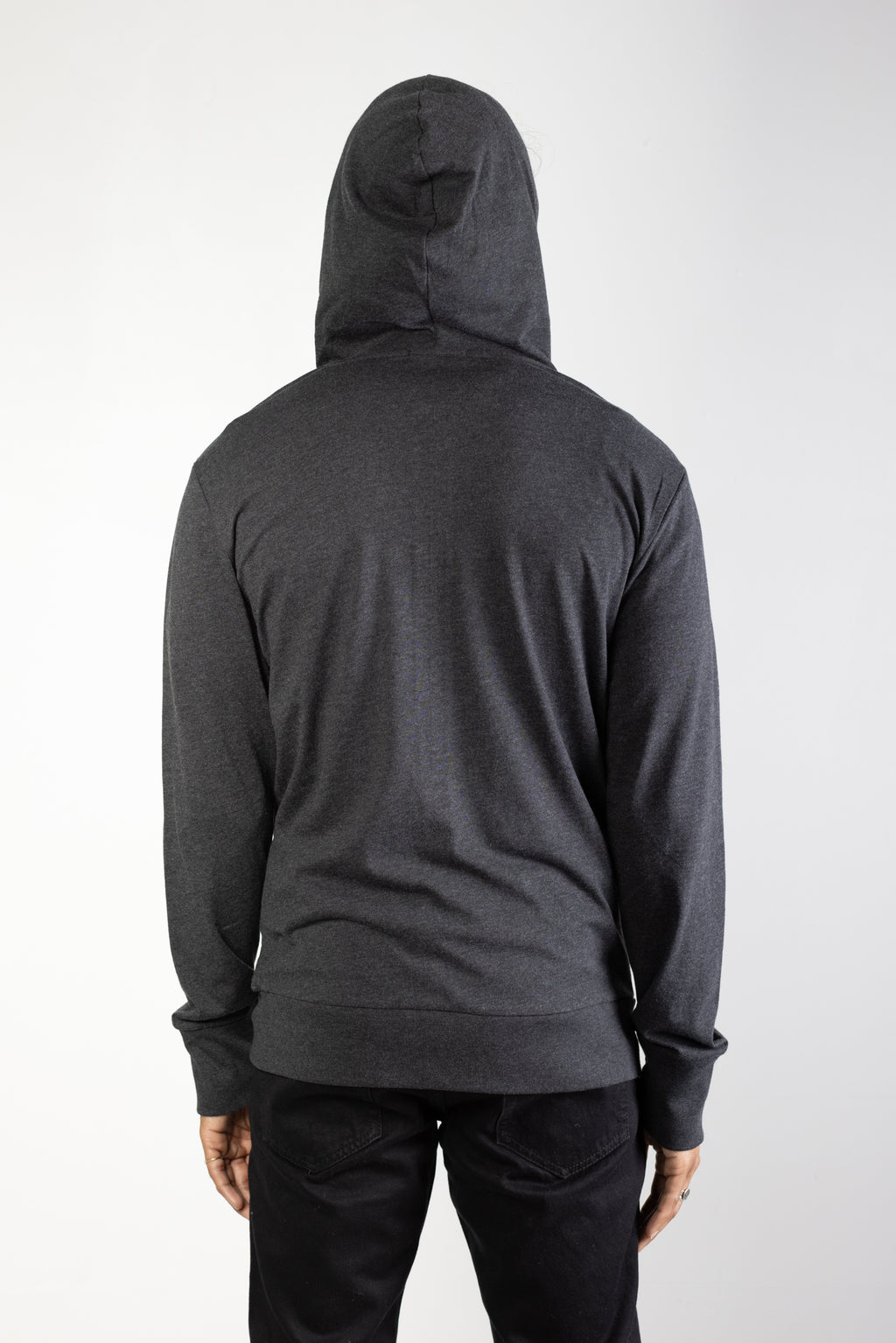 Tri-blend zip hoodie in Charcoal 03
